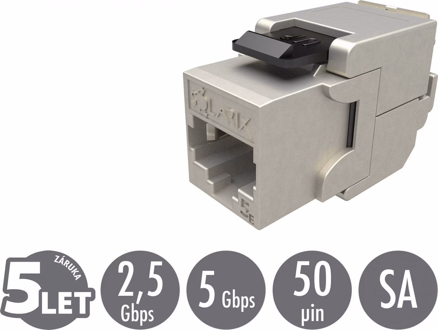 Samorezný keystone Solarix CAT5E STP SXKJ-5E-STP-BK-SA
