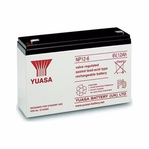 Fukawa YUASA NP12-6 (6V; 12Ah; faston F2-6,3mm; životnost 5let)