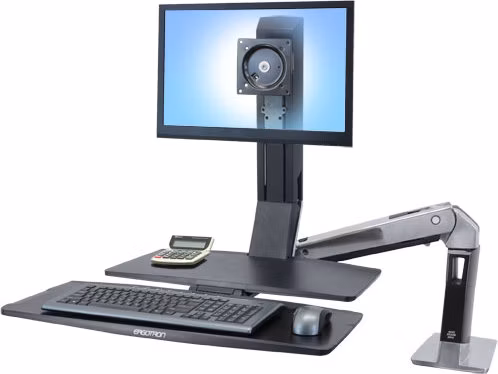ERGOTRON WorkFit-A II, LD, 5" Lift Engine and Worksurface, nastavitelný stolní držák pro monitor , kláv.+myš+odkl. ploch