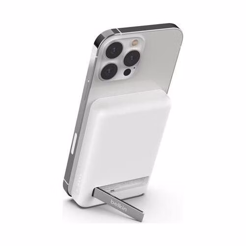 Belkin BOOST CHARGE MagSafe Magnetická Bezdrátová PowerBanka se stojánkem, 5000mAh, bílá