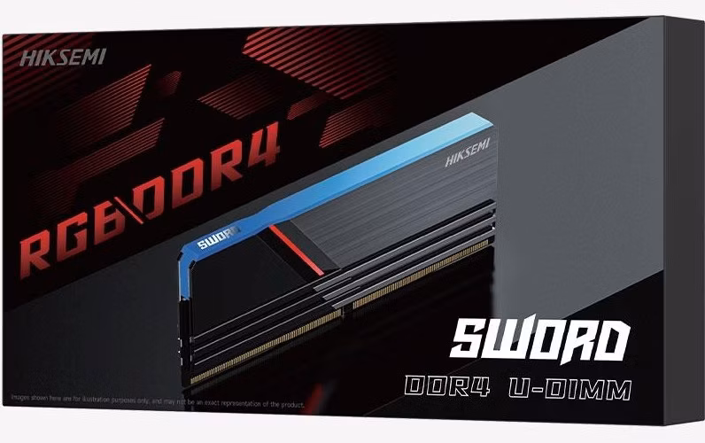 HIKSEMI DIMM DDR4 8GB 3600MHz Sword RGB, heatsink, CL18