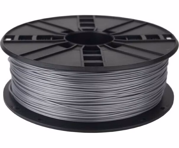 Tlačová struna (filament) GEMBIRD, PLA, 1,75mm, 1kg, strieborná