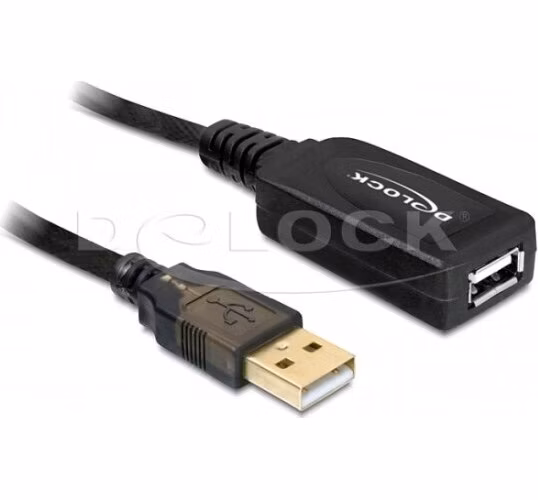 Delock USB 2.0 kabel, prodlužující A-A samec/samice 20m, aktivní
