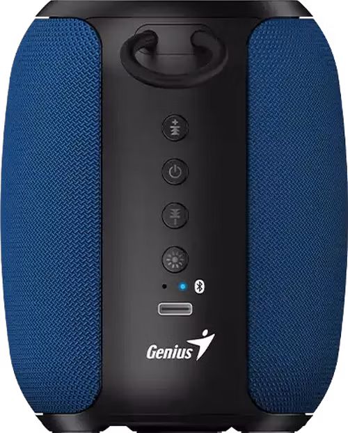 Genius SP-915BT Reproduktor, bezdrátový, Bluetooth, 5W, LED podsv.,USB-C,výdrž až 6 hod.,mikrofon, podpora Copilot,modro-černá
