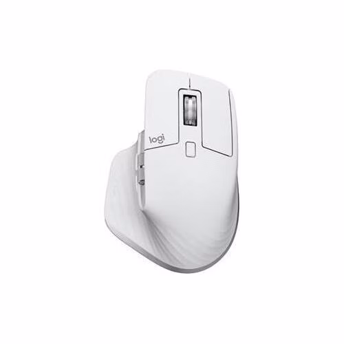 Logitech bezdrátová myš MX Master 3s - USB-C/ 8000dpi/ Logitech Flow/Bolt/7 tlačítek/tichá - bílo šedá