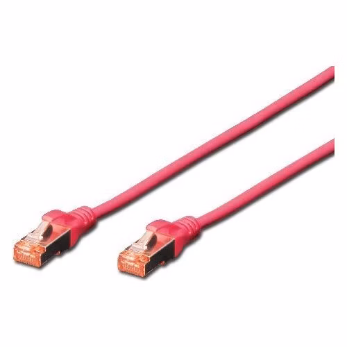 Digitus CAT 6 S-FTP patch cable, Cu, LSZH AWG 27/7, length 1 m, color magenta