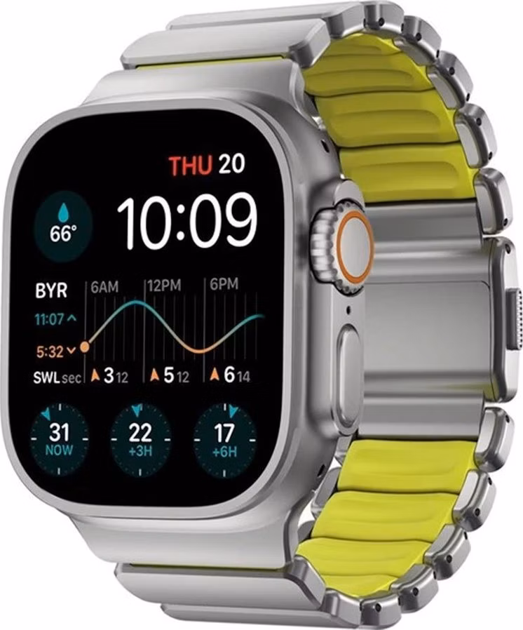 Nomad remienok Stratos pre Apple Watch 44-49mm - Volt/Natural Hardware
