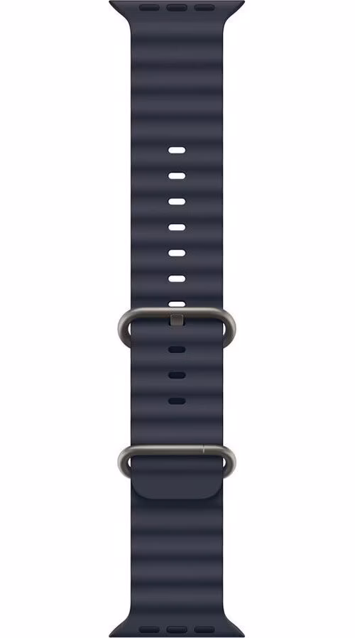 Apple Watch 49mm Navy Ocean Band - Natural Titanium Finish *Vystavený*