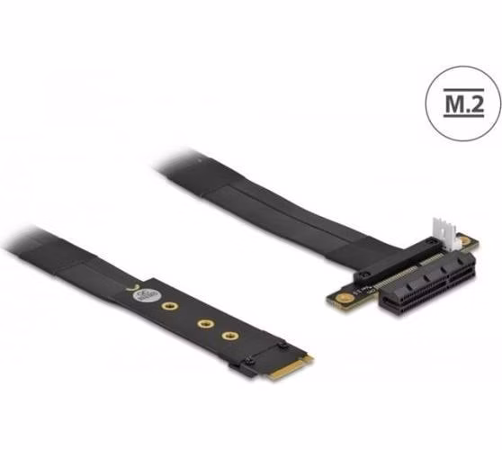Delock Adaptér M.2 klíč M na PCIe x4 NVMe s kabelem délky 20 cm