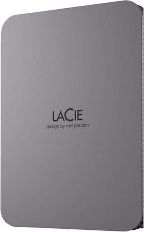 LACIE External Portable Hardrive 5TB USB 3.2 Gen 1 up to 5Gb/s USB-C, Space grey