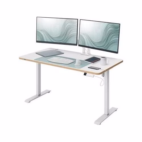 LEITZ Výškově nastavitelný elektrický ergonomický stůl Ergo bílý 120x70 cm + LEITZ Ergo základna