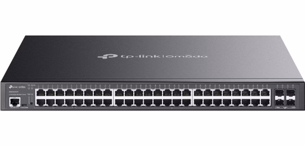 TP-Link SG3452XMPP Omada 48portový gigabitový a 4portový 10GE SFP+ L2+ řízený switch se 40 porty PoE+ a 8 porty PoE++