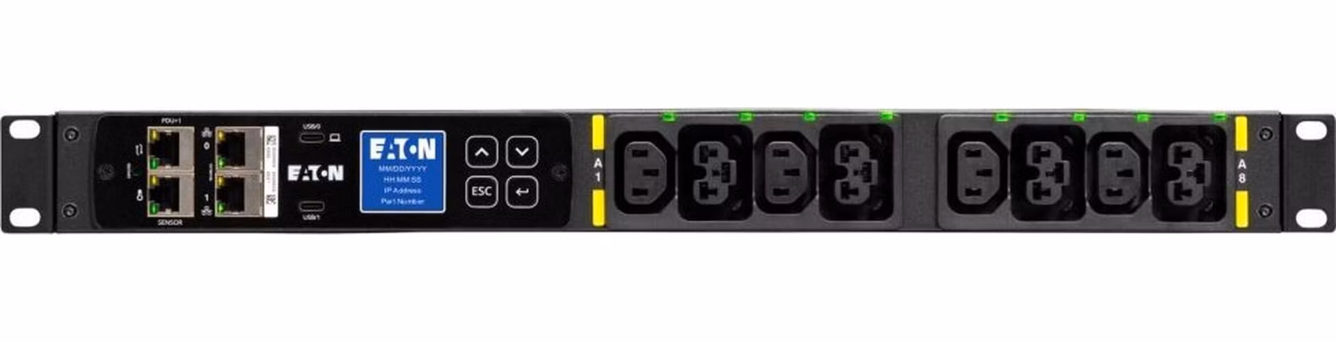 EATON ePDU G4: Řízené IEC 1U horizontální, In: C20 16A 1P - Out: 4xC13,4xC39