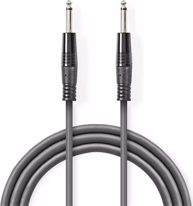 Nedis COTH23020GY30 - Vyvážený Audio Kabel | 6,35mm Zástrčka – 6,35mm Zástrčka | 3 m | Šedá barva