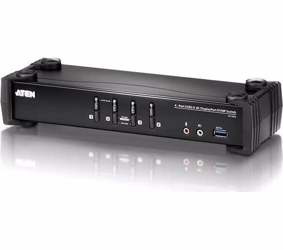 ATEN KVM switch CS-1924, 4-Port USB 3.0 4K DisplayPort (4K,USB 3.1 Gen 1)