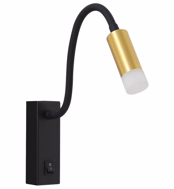IMMAX GOAL designové nástěnné LED svítidlo, vypínač, 3W, černo-zlaté