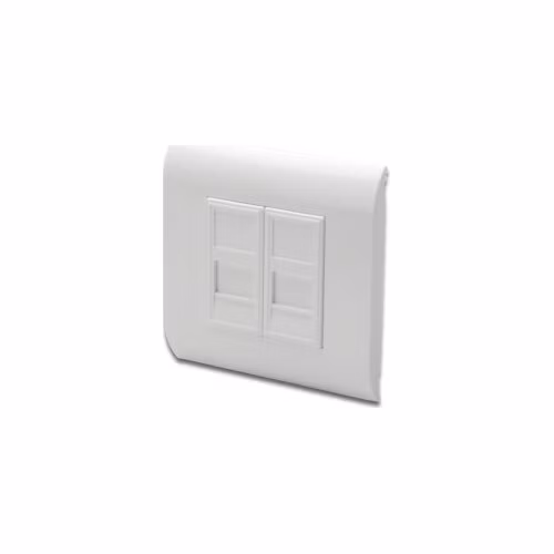 Digitus kryt zásuvky pro 2x keystone, prachový kryt, 80/80, bílá + 2x modulární vložka 22,5 mm, RAL 9003