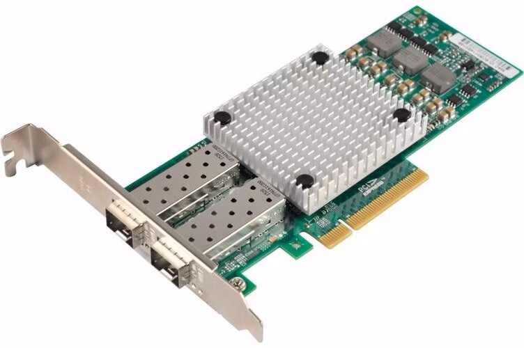 XtendLan PCI-E síťová karta, 2x 10Gbps SFP+, BCM57810S, PCI-E x8, funkční s Mikrotik, low profile