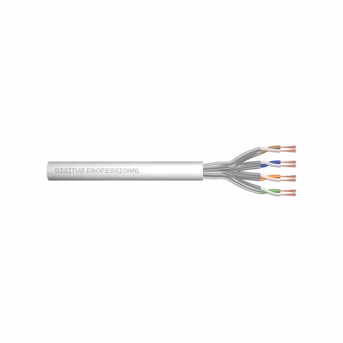 DIGITUS Kabel CAT 6A U-FTP, surová délka 305 m, papírová krabička, AWG 27/7, LSZH, simplex, barva šedá