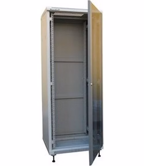 XtendLan 42U/600x800 stojanový, šedý, skleněné dveře, plná záda