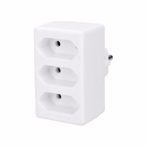 Solight rozbočka, 3x 2,5A, bílá