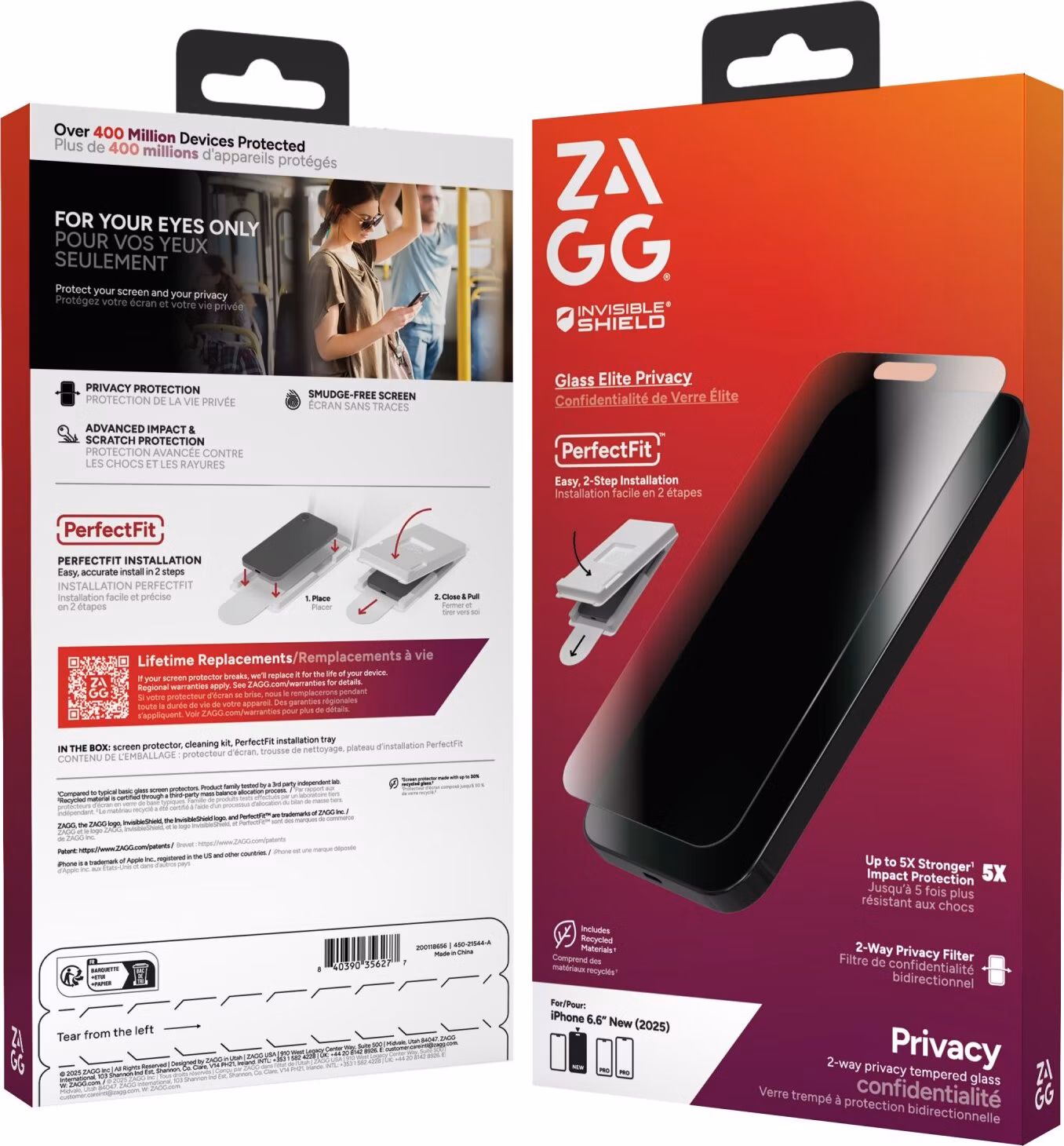 ZAGG Ochranné sklo GLASS Elite Privacy pre Apple iPhone Air