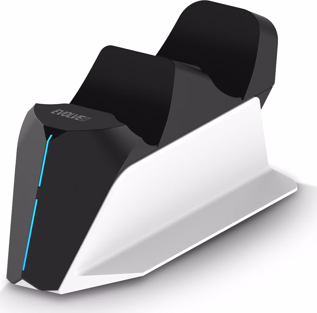EVOLVEO DockCharge, nabíjecí základna a stojánek pro dva ovladače PS5
