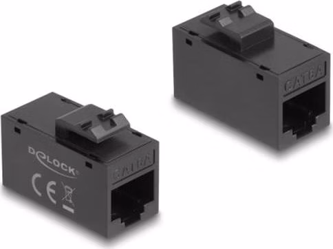Delock Keystone Modul RJ45 jack na RJ45 jack Cat.6A UTP černá