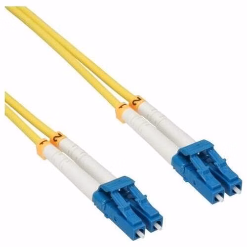 Optický kábel LC-LC, 1m Duplex OS2(9/125µm), LSOH, 2mm, žltý