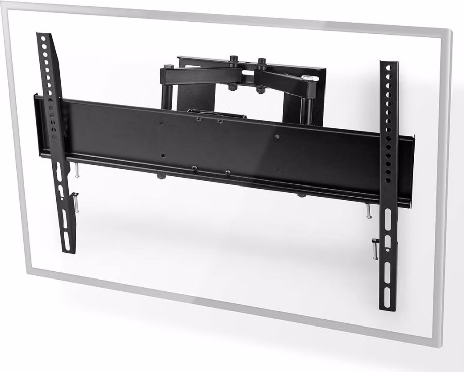 NEDIS nástěnný TV držák/ 37 - 80"/ nosnost 35 kg/ náklon 15°/ otočný 0 - 180°/ Full Motion/ ocel/ černý