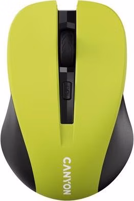 Canyon MW-1, Wireless optická myš USB, 800/1000/1200 dpi, žltá