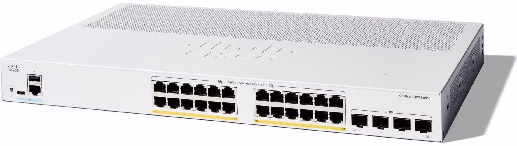 Cisco Catalyst switch C1300-24P-4G (24xGbE,4xSFP,24xPoE+,195W,fanless)