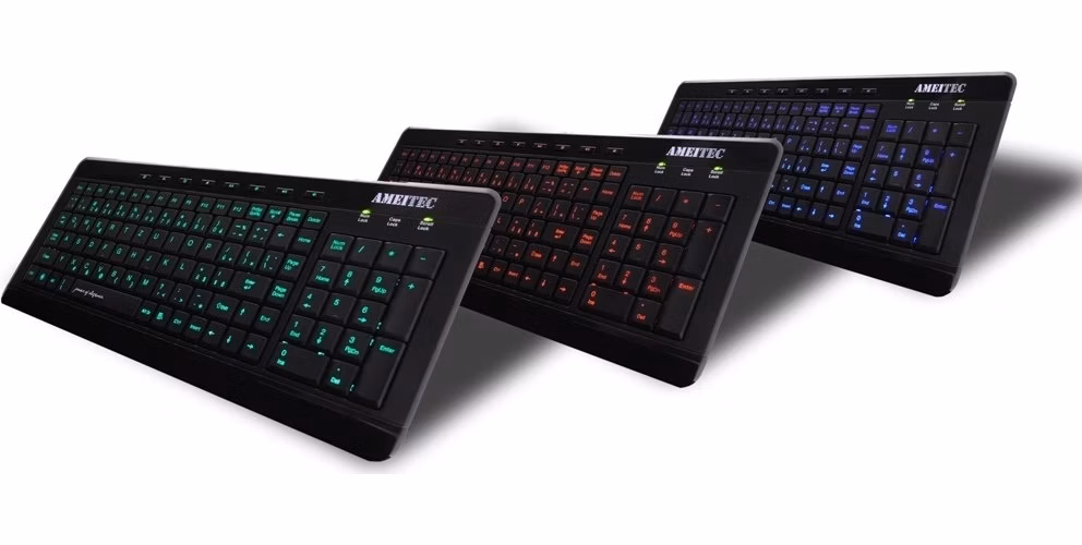 AMEI AM-K3001B/Drátová USB/CZ layout/Čierna