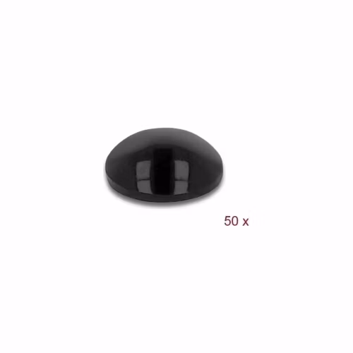 Delock Gumové nožky kulaté, samolepicí, 10 x 3 mm, 50 ks, černé