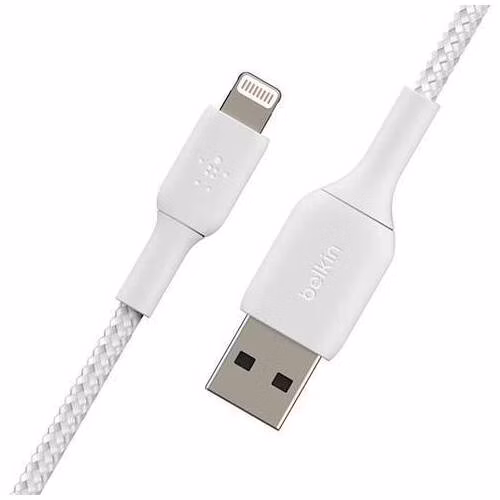 Belkin kábel Boost Charge Braided USB-A to Lightning 3m - White