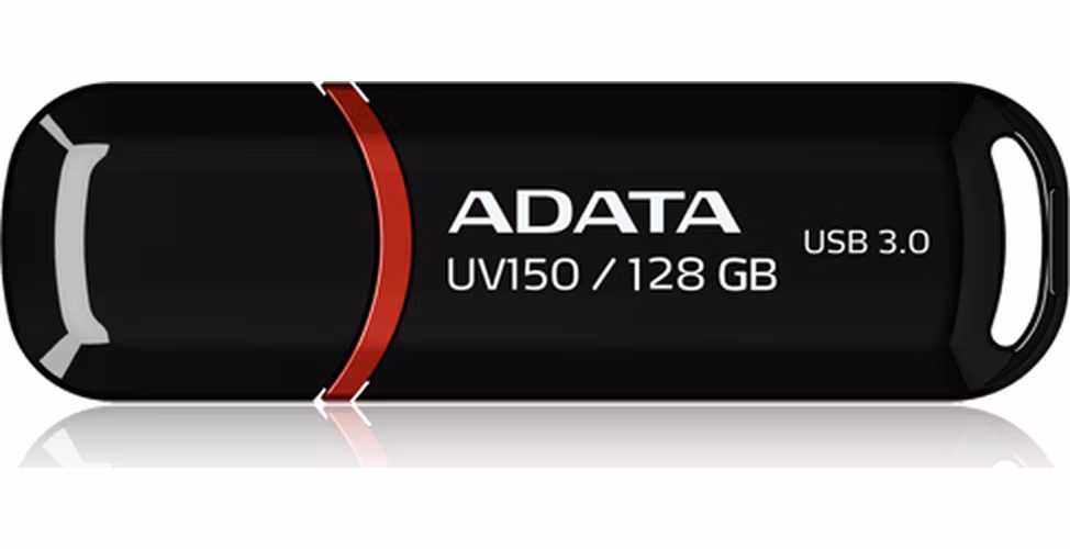 ADATA Flash disk 128GB UV150, USB 3.1 disk Dash Drive (R:90/W:20 MB/s) čierny