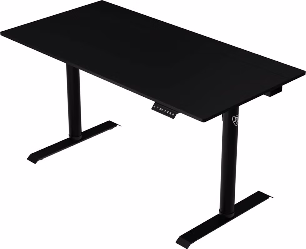AROZZI herní stůl ARENA NORDICO Black/ motorizovaný/ barva deska černá, nohy černé/ šíře 140cm/ výška 71-115 cm