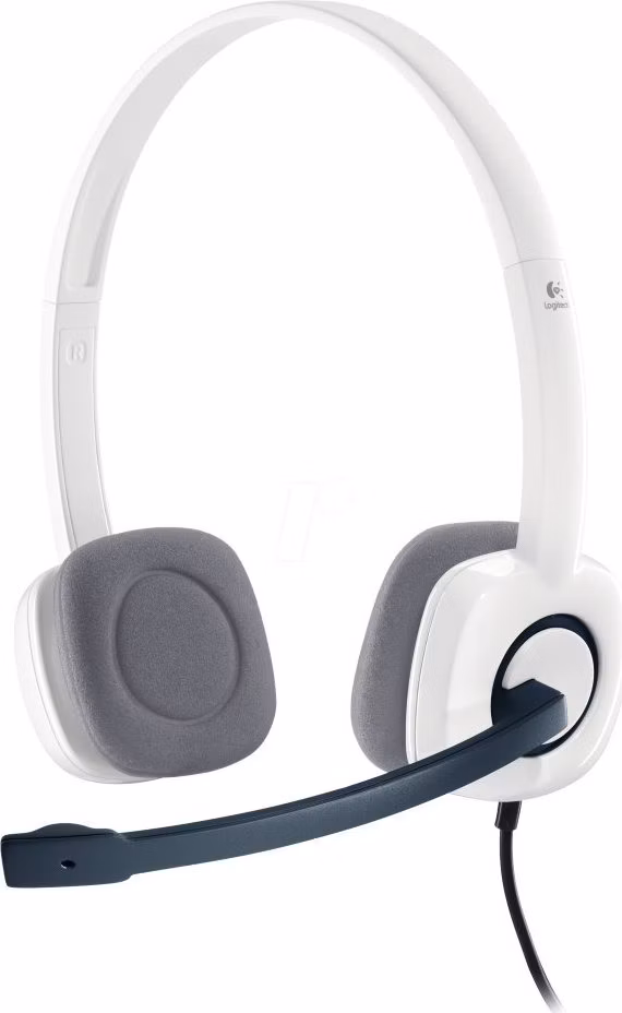 Logitech Headset Stereo H150/ drátová sluchátka + mikrofon/ 3,5 mm jack/ kokosová bílá