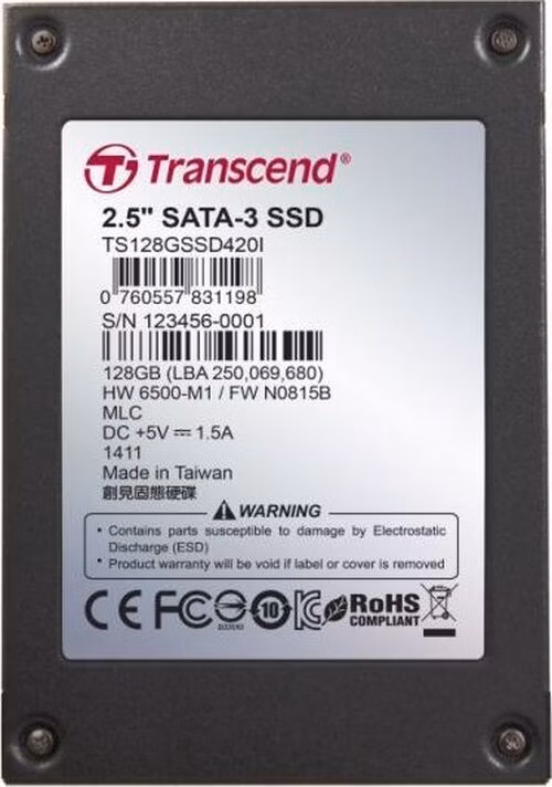 TRANSCEND SSD420I 32GB Industrial SSD disk2.5" SATA3, MLC, Ind., Iron case, černý