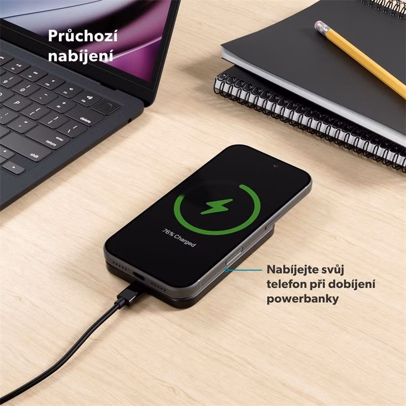 Epico UltraPack Qi2 Slim 5000mAh Alu Mag+ Wireless Power Bank EM51 - čierna