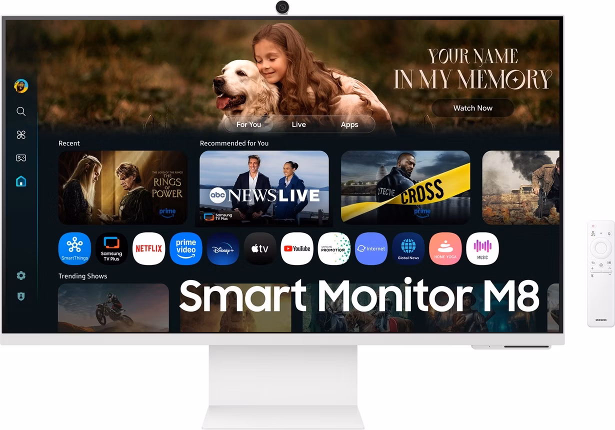 Samsung Smart Monitor M8 (M80F) 32" LED VA 3840x2160 Mega DCR 4ms 400cd HDMI USB(65W) Wifi pivot biely