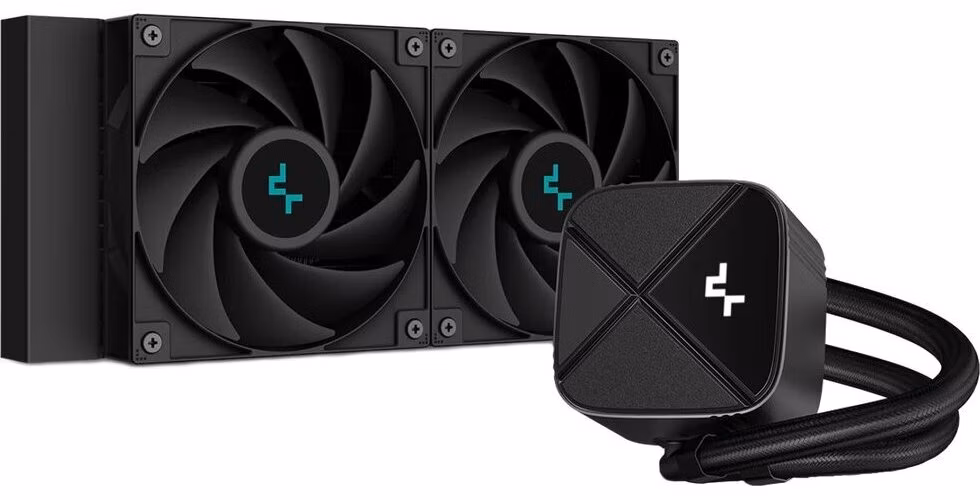 DEEPCOOL vodní chladič LS520S Zero Dark / 2x120 mm fan / Intel i AMD / komplet černý