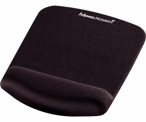 FELLOWES podložka pod myš a zápěstí PlushTouch/ 200mm x 245mm x 20mm/ textilie/paměťová pěna/ černá