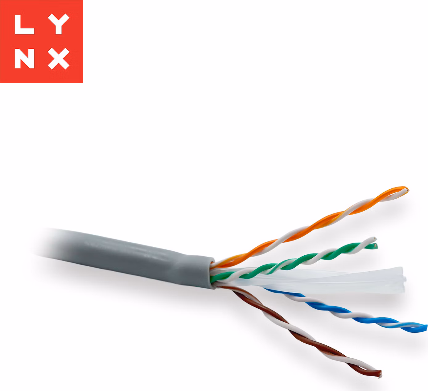 LYNX UTP kabel, Cat6, LSOH, celoměděný, vnitřní, šedý, box 305m