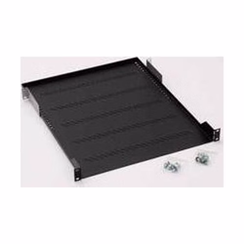 TRITON Regál s perforáciou 19", 1U/450 mm, nosnosť 40 kg, čierny