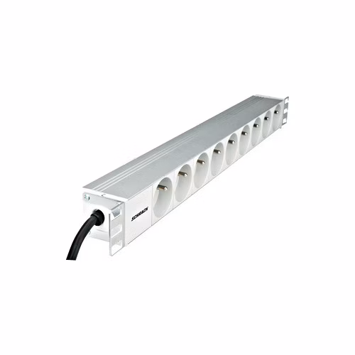 Napájací panel PDU 19", 9x ČSN, 1U, kábel 2 m