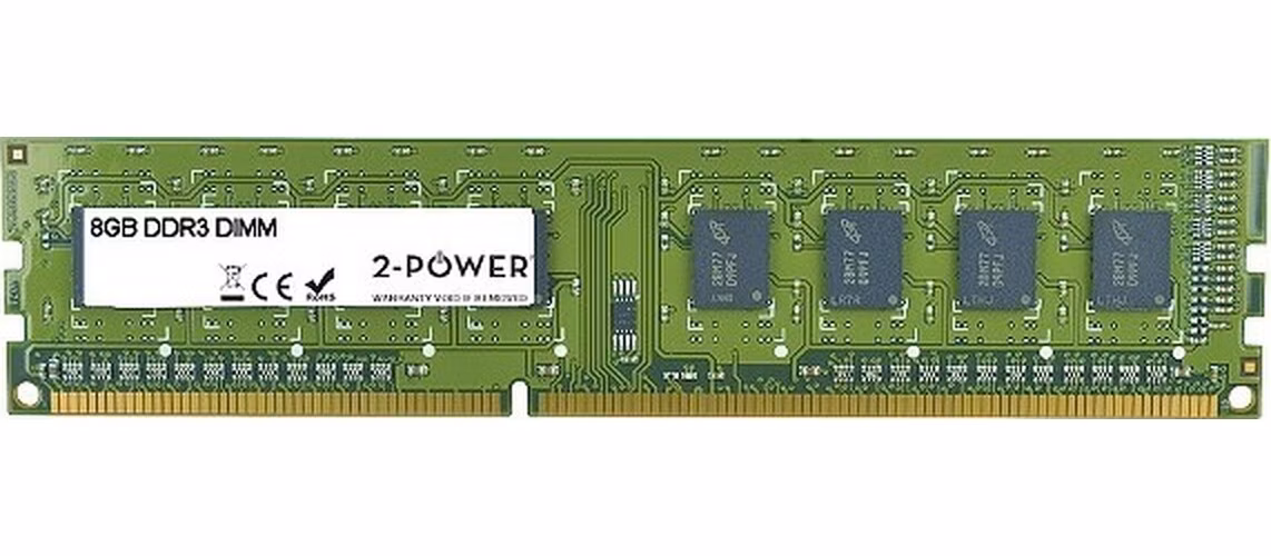 2-Power 8GB MultiSpeed 1066/1333/1600 MHz DDR3 Non-ECC DIMM 2Rx8 ( DOŽIVOTNÍ ZÁRUKA )