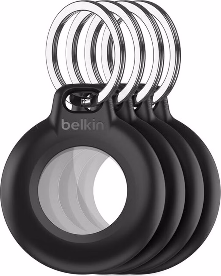 Belkin puzdro Waterproof Secure Holder with Key Ring pre AirTag 4-pack - Black