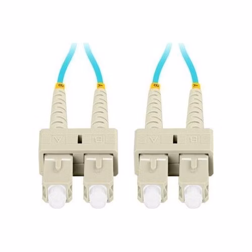 LANBERG optický patch cord MM SC/UPC-SC/UPC duplex 5m LSZH OM3 50/125 průměr 3mm, barva cyan