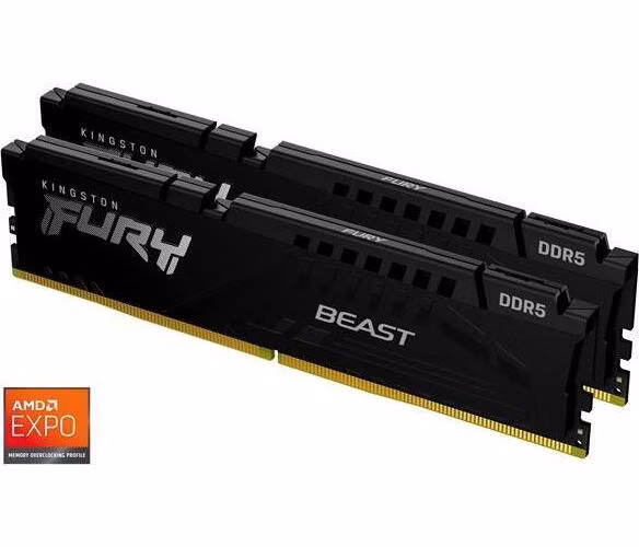 DDR 5.... 32GB . 6000MHz. CL36 FURY Beast Black Kingston XMP/EXPO (2x16GB)